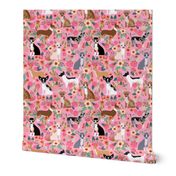 Chihuahua dog dogs florals cute pink nursery baby cute girls pet dog fabric