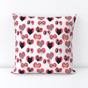 love cats hearts cute girls kitten kitty cat fabric for girls cat ladies fabric