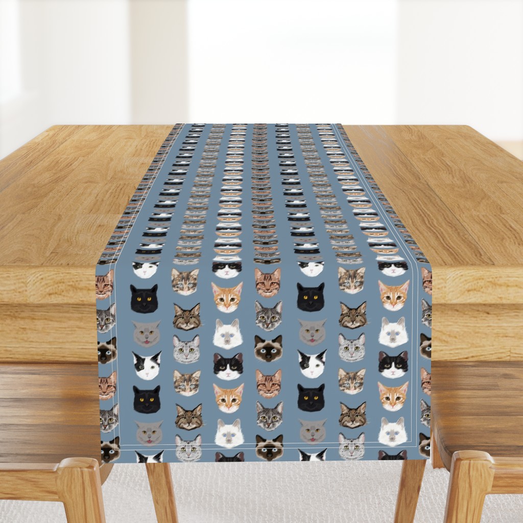 cat faces hello cats kitty cute faces cats fabric