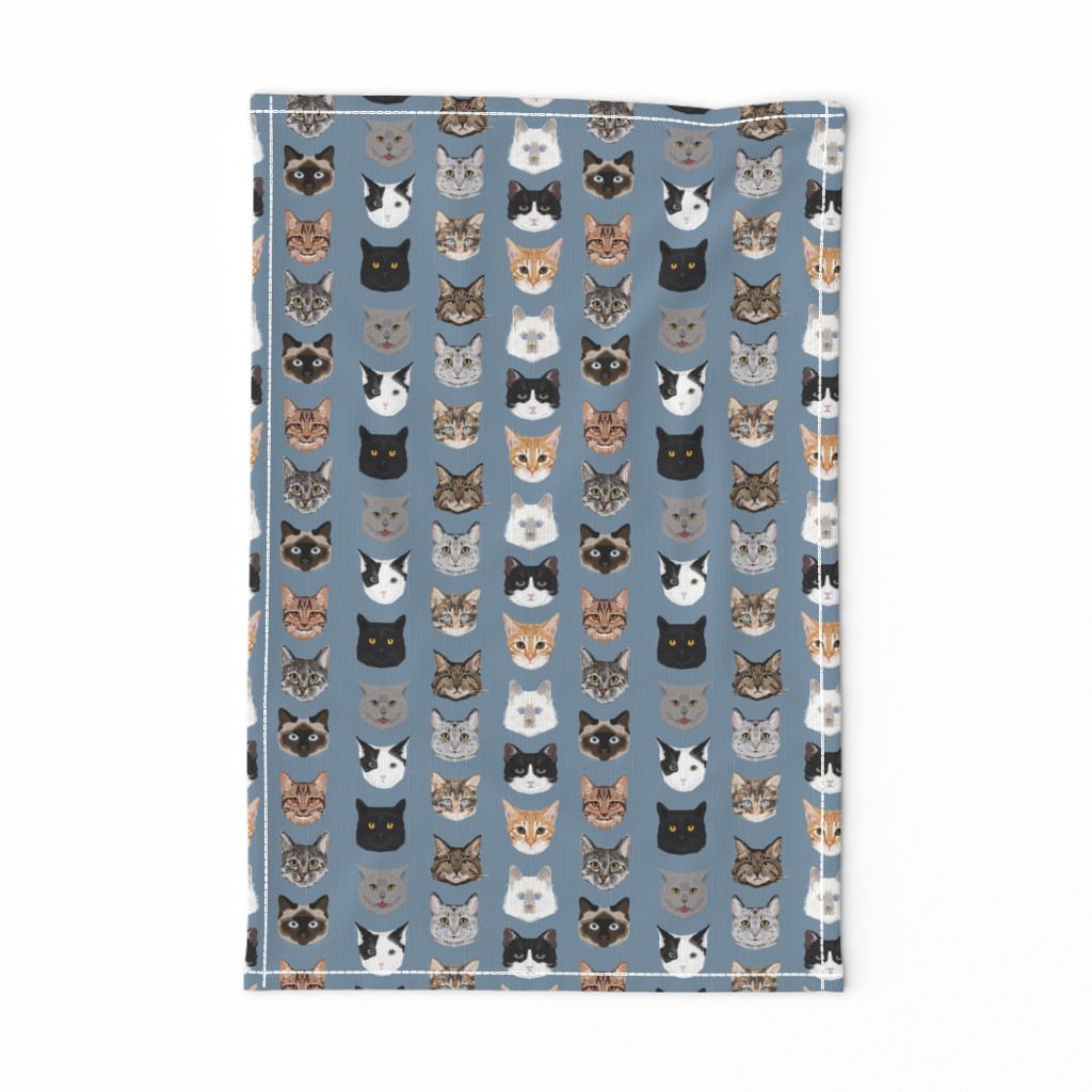 cat faces hello cats kitty cute faces cats fabric