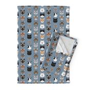 cat faces hello cats kitty cute faces cats fabric