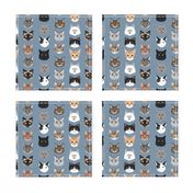 cat faces hello cats kitty cute faces cats fabric