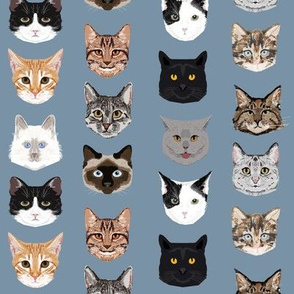 cat faces hello cats kitty cute faces cats fabric