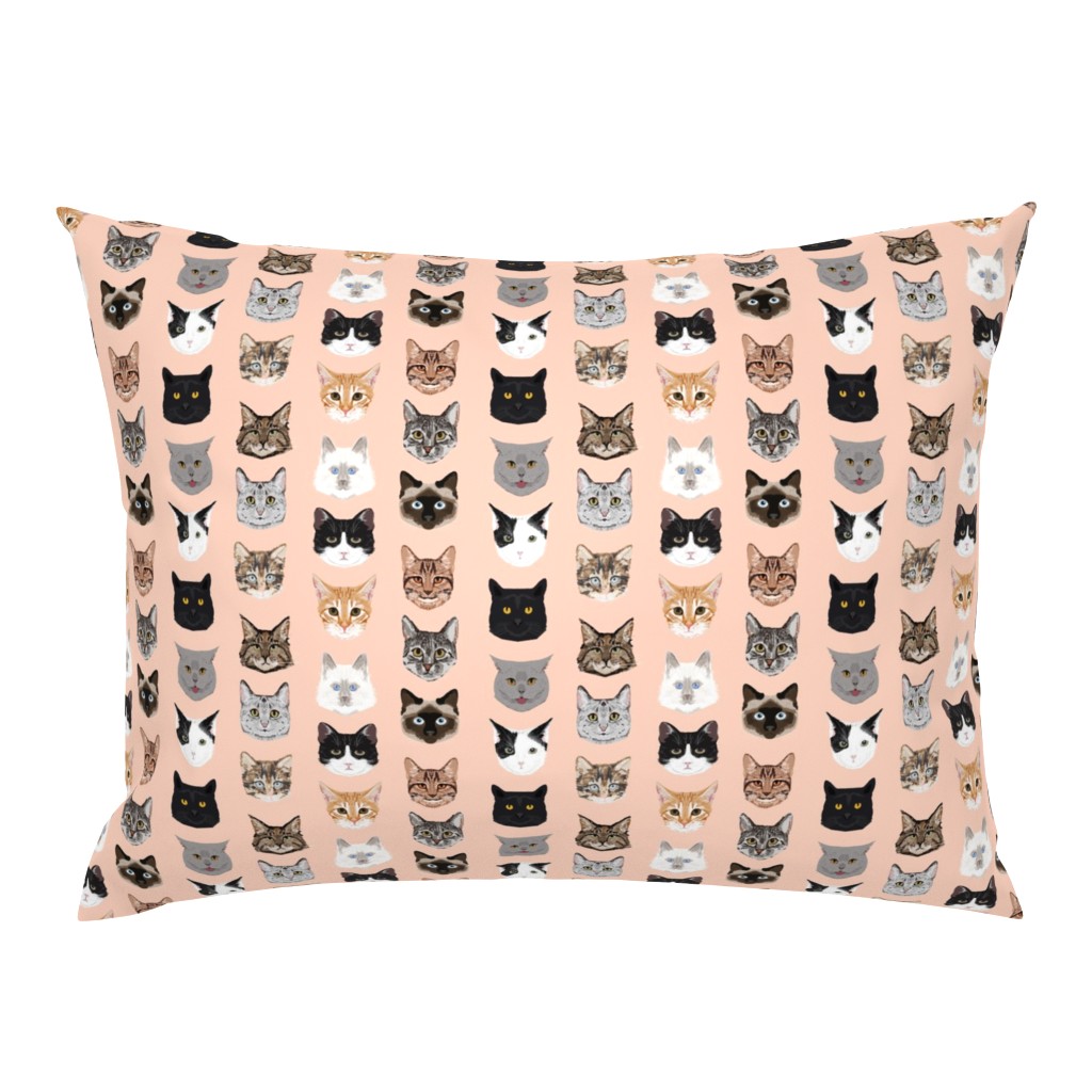 cat faces cute cats fabric sweet cats blush girls kittens siamese cat lady fabric