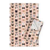 cat faces cute cats fabric sweet cats blush girls kittens siamese cat lady fabric