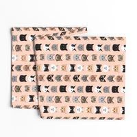 cat faces cute cats fabric sweet cats blush girls kittens siamese cat lady fabric