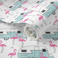 trailers-and-flamingos-on-white