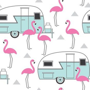 trailers-and-flamingos-on-white