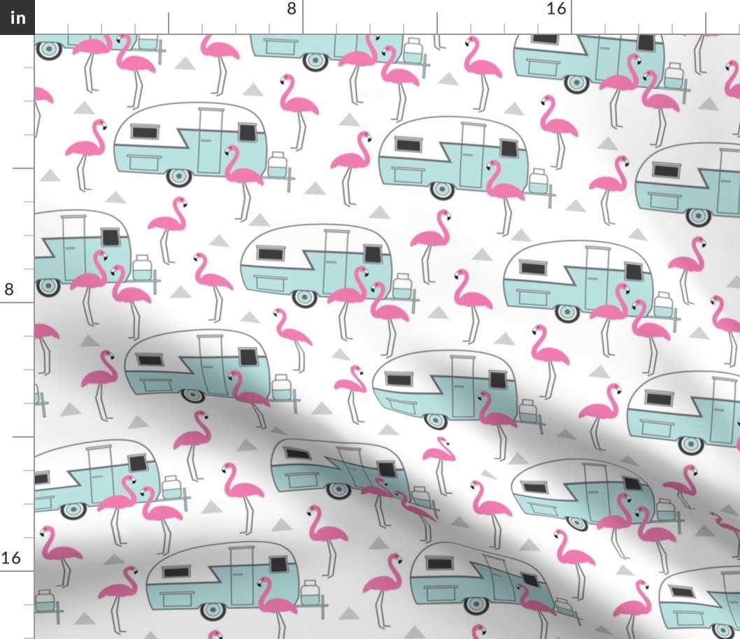 trailers-and-flamingos-on-white