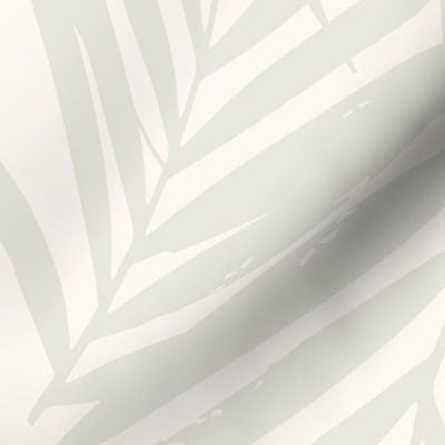 palm leaf LARGE - natural cream misty green