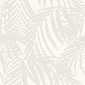 palm leaf LARGE - natural cream misty green