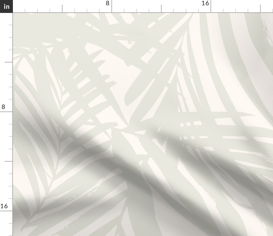 palm leaf LARGE - natural cream misty green