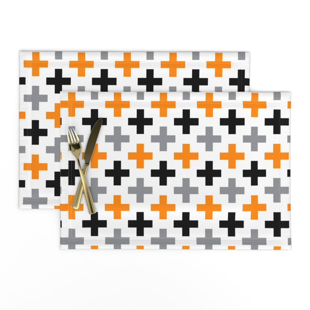 Orange Black Grey Cross