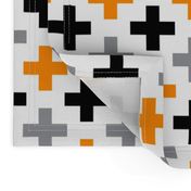 Orange Black Grey Cross