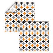 Orange Black Grey Cross