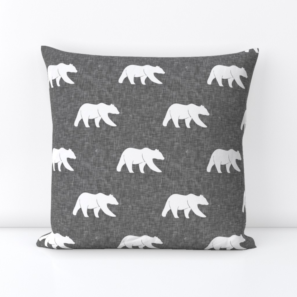 bear on linen (large scale) || the lumberjack collection