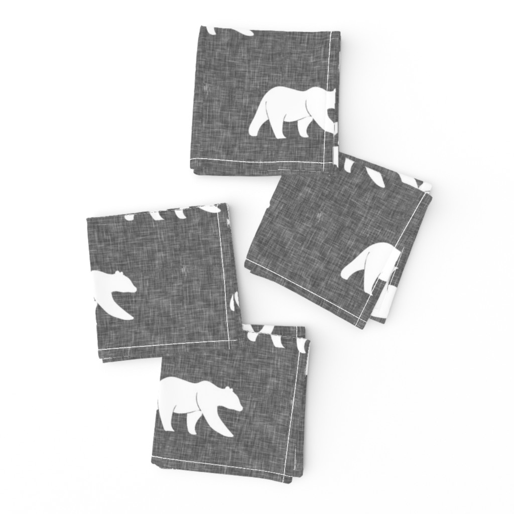 bear on linen (large scale) || the lumberjack collection