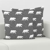 bear on linen (large scale) || the lumberjack collection