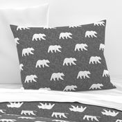 bear on linen (large scale) || the lumberjack collection