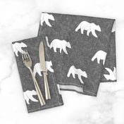 bear on linen (large scale) || the lumberjack collection