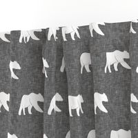 bear on linen (large scale) || the lumberjack collection