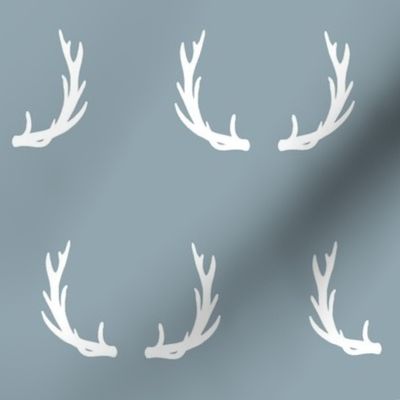 antlers// rustic woods blue