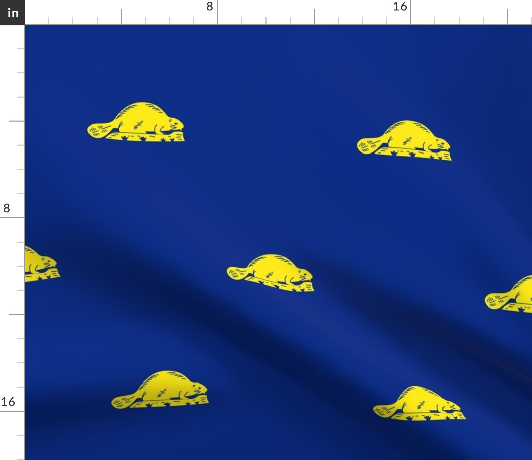 Oregon flag - beaver