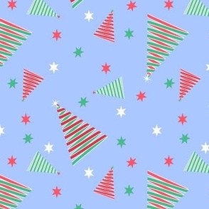 Christmas Tree Ribbons  Ice Blue