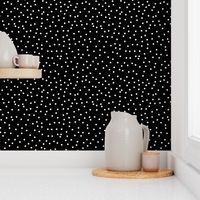 Black and White Scattered Polka Dots