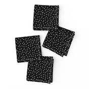 Black and White Scattered Polka Dots