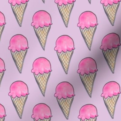 ice cream cone in pink