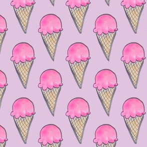 ice cream cone in pink