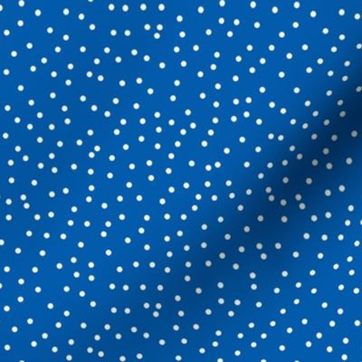 Royal Blue and White Swiss Dot Polka Dot