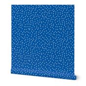 Royal Blue and White Swiss Dot Polka Dot