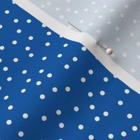 Royal Blue and White Swiss Dot Polka Dot