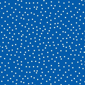 Royal Blue and White Swiss Dot Polka Dot