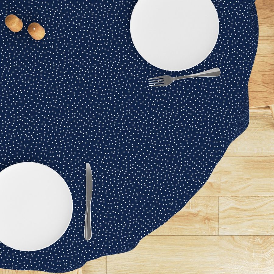 Navy Blue Swiss Dot