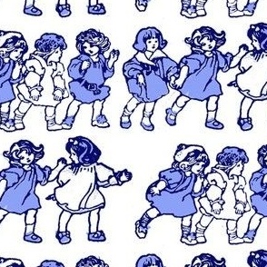 1916 Toddler Girls in blue