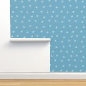 Ditsy Bee White on French Blue