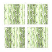 16-13AB Asparagus Green Vegetable Food Stripe || Garden Gardener  White_Miss Chiff Designs