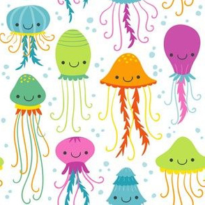 Cute Summer Jelly Fish, Colorful Kids Colors for the Beach