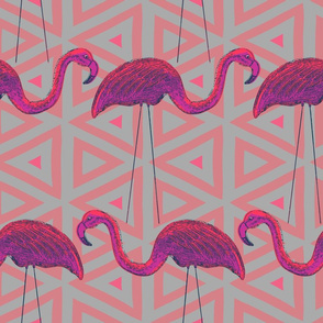 Pink Retro Flamingo