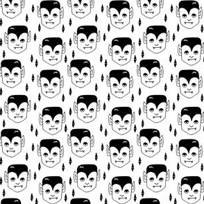 vampire // black and white kids october halloween creepy spooky scary fabric