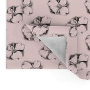 Elegant Dogwood Drawing in Pink