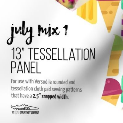 13in Tessellation Pad Panel Full Yard July Mix 1