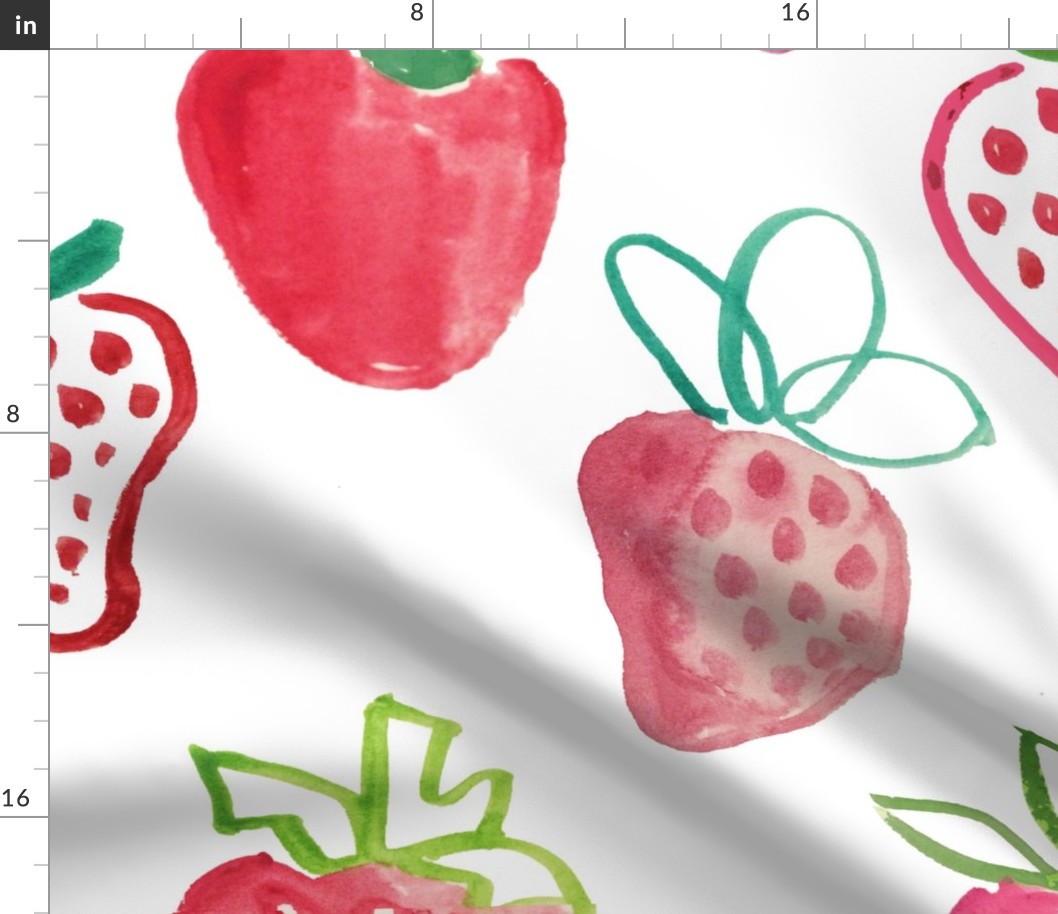 joyful abstract strawberries