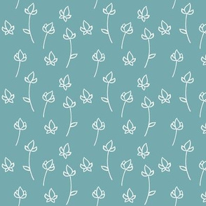 Blossom Buds in Washed Teal