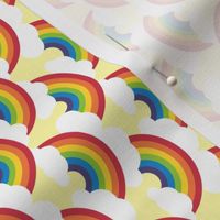 small sideways circle-rainbow, bright skies