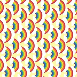 small sideways circle-rainbow, bright skies