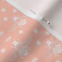 Blossom Bees Coral Peach // small